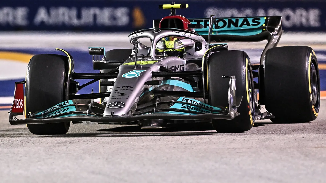 Forma-1, Lewis Hamilton, Mercedes, Szingapúri Nagydíj 2022, péntek 