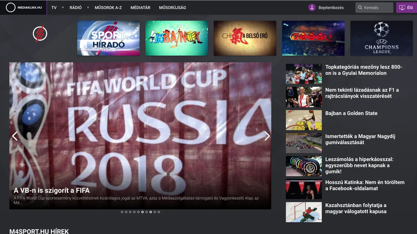 foci-vb, labdarúgó-világbajnokság, médiaklikk, m4sport, tévé online 