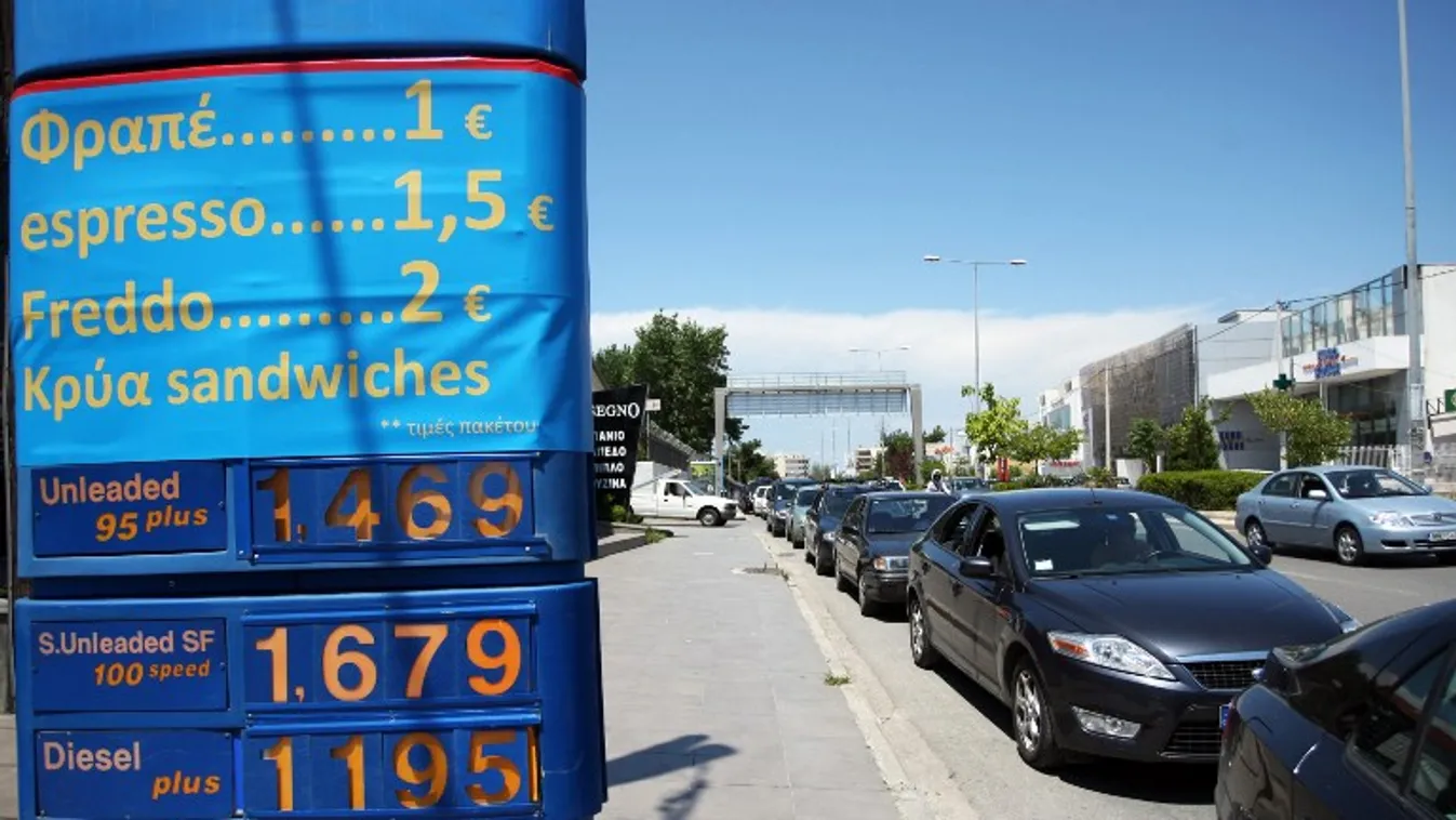 Görögország benzinkút 