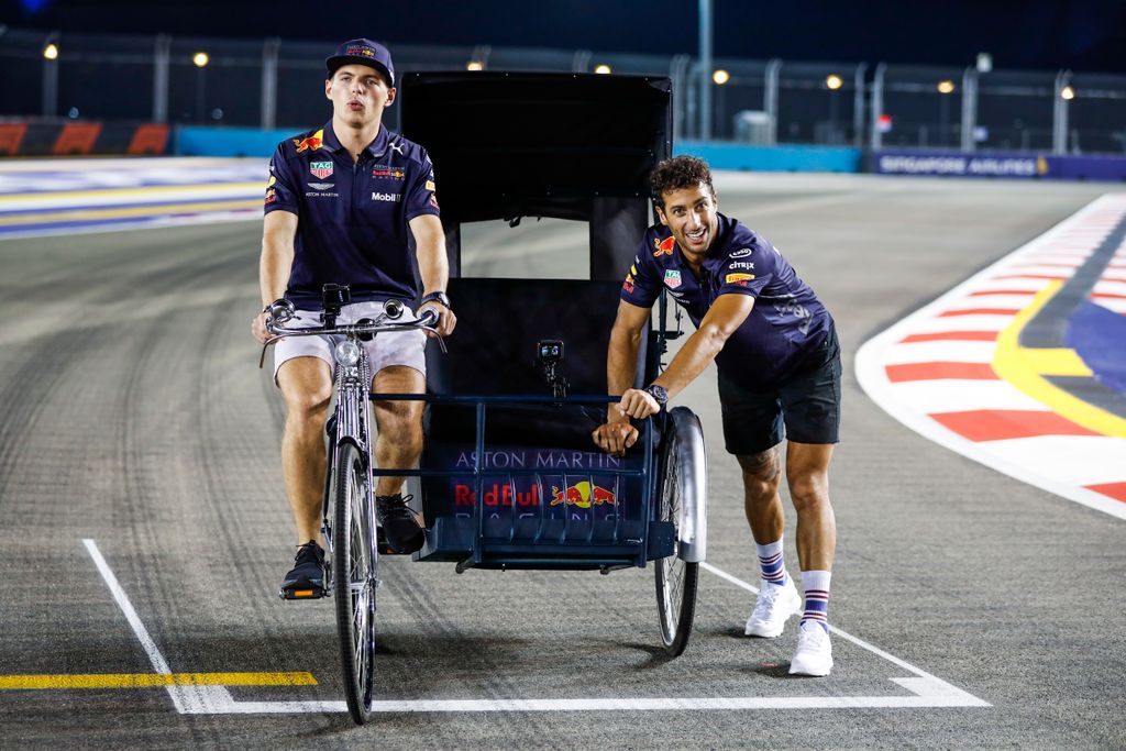 Előkészületek a Forma-1-es Szingapúri Nagydíjra, Daniel Ricciardo, Max Verstappen, Red Bull Racing 