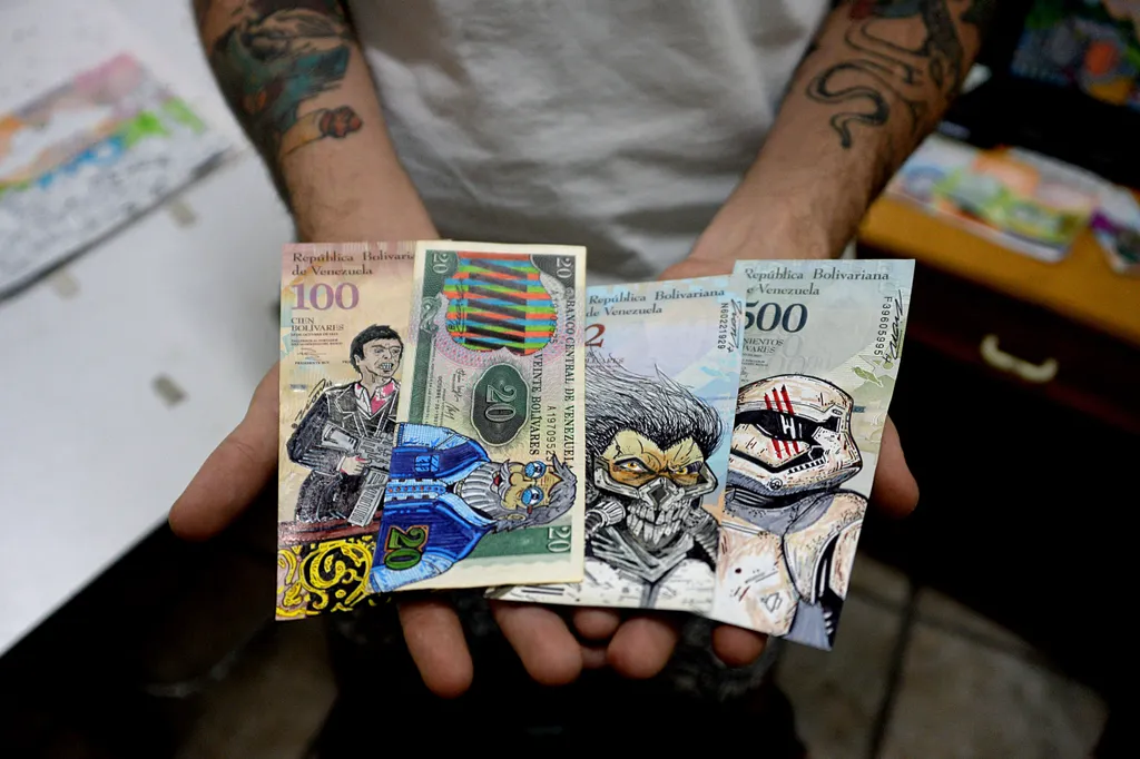 arts economy banknotes Venezuela Horizontal VISUAL ARTIST ECONOMIC CRISIS CURRENCY DEVALUATION ILLUSTRATION DRAWING COLOR 