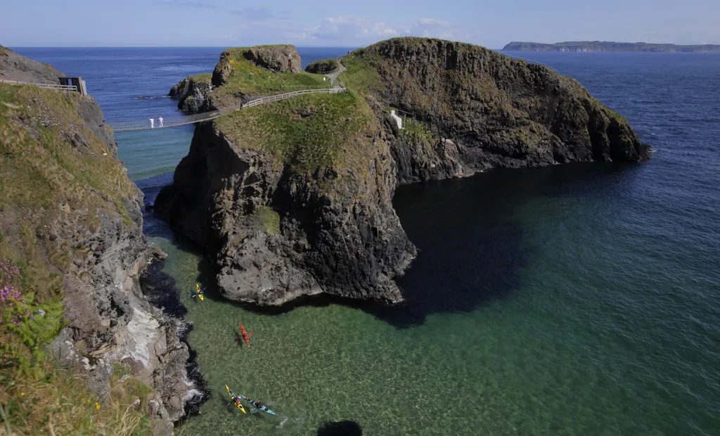 Carrick-A-Rede, Rope, kötélhíd, Ír-sziget, Carrick, sziget, Írország, 