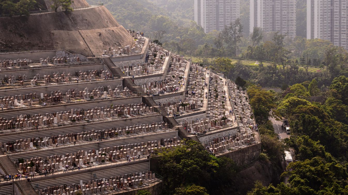 Teraszos temető Hongkongban 