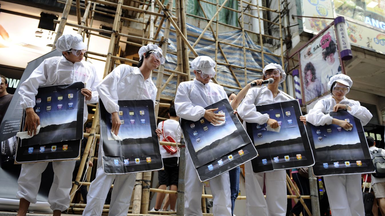apple iphone foxconn gyár tablet tüntetés 