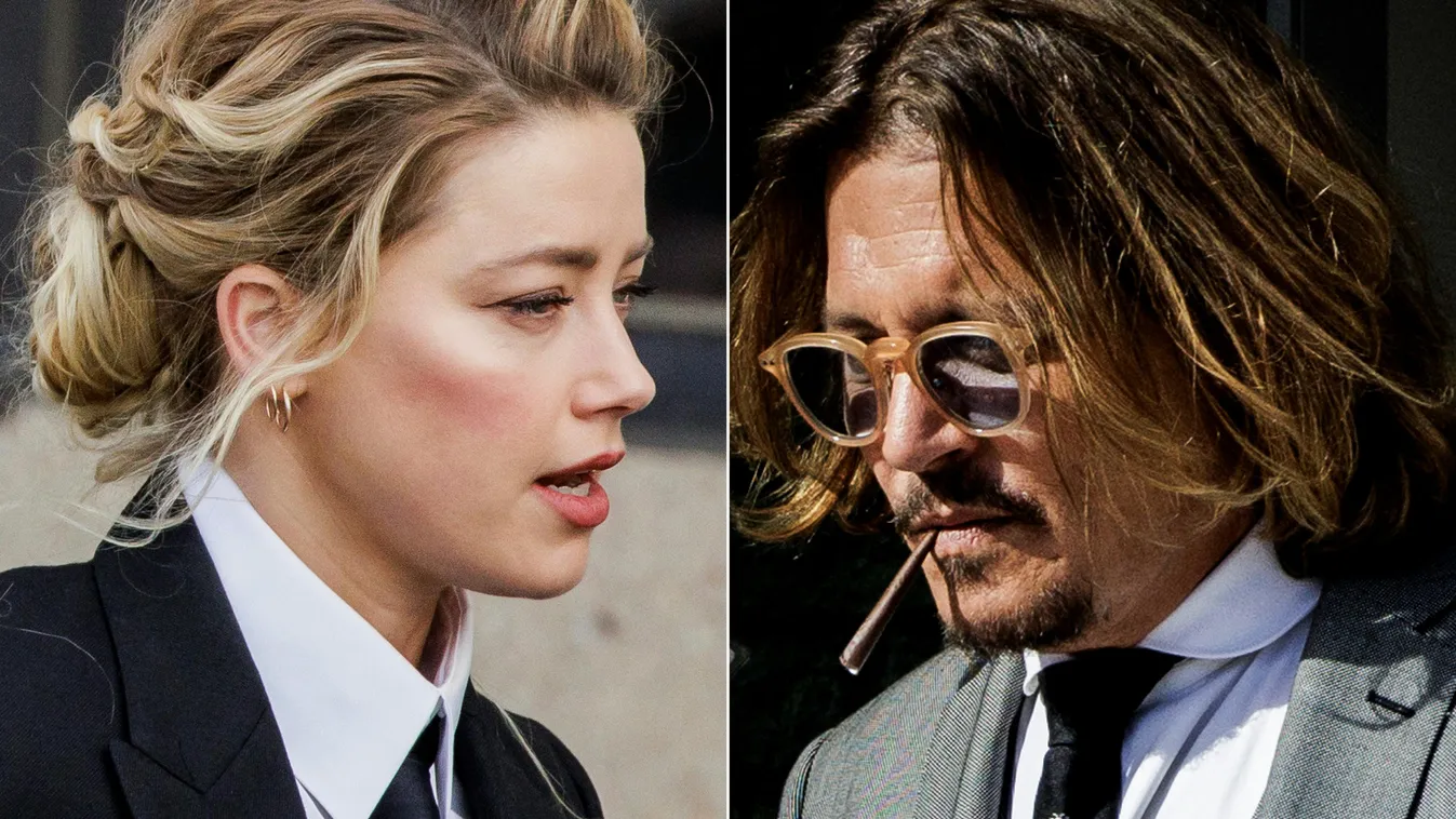 Johnny Depp US celebrity defamation trial Horizontal COMBO PHOTO 