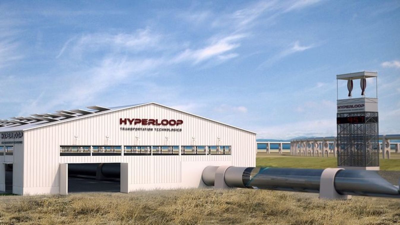 A Hyperloop leendő tesztpályájának látványterve 