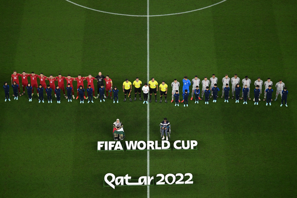 2022-es labdarúgó-világbajnokság, 2022-es katari FIFA-világbajnokság, Katar, labdarúgás, futball, foci-vb, focivb2022, Szerbia - Svájc, csoportkör, G csoport, Stadium 974 -Ras Abu Aboud. 2022. 12. 02. 
