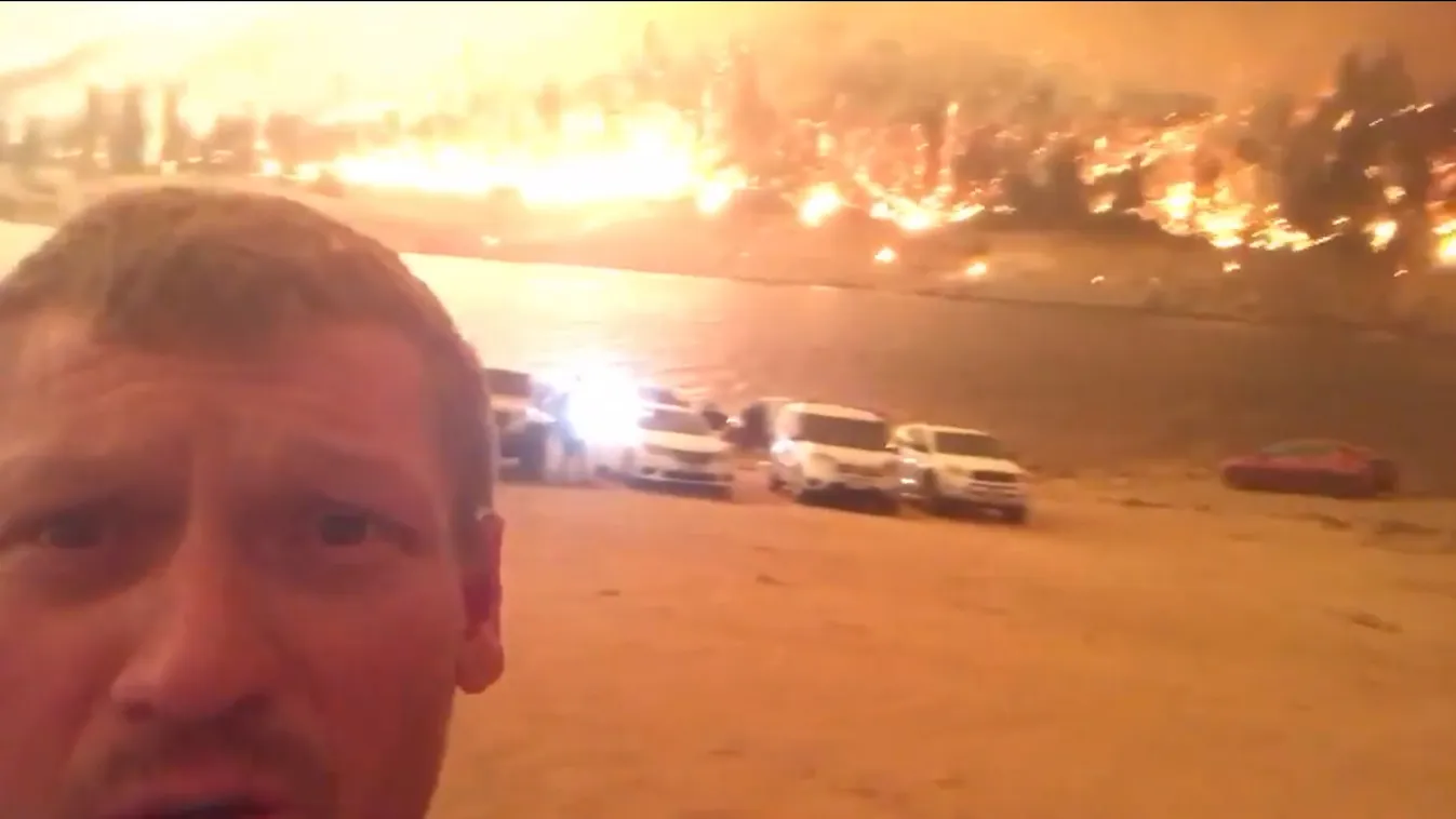 Kalifornia, tűz, bozóttűz, helikopteres mentés, 200 túrázó 