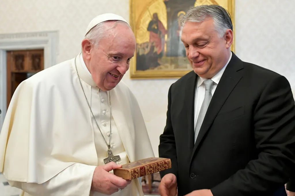 ORBÁN Viktor; FERENC pápa Orbán Viktor hivatalos látogatása a Vatikánban 