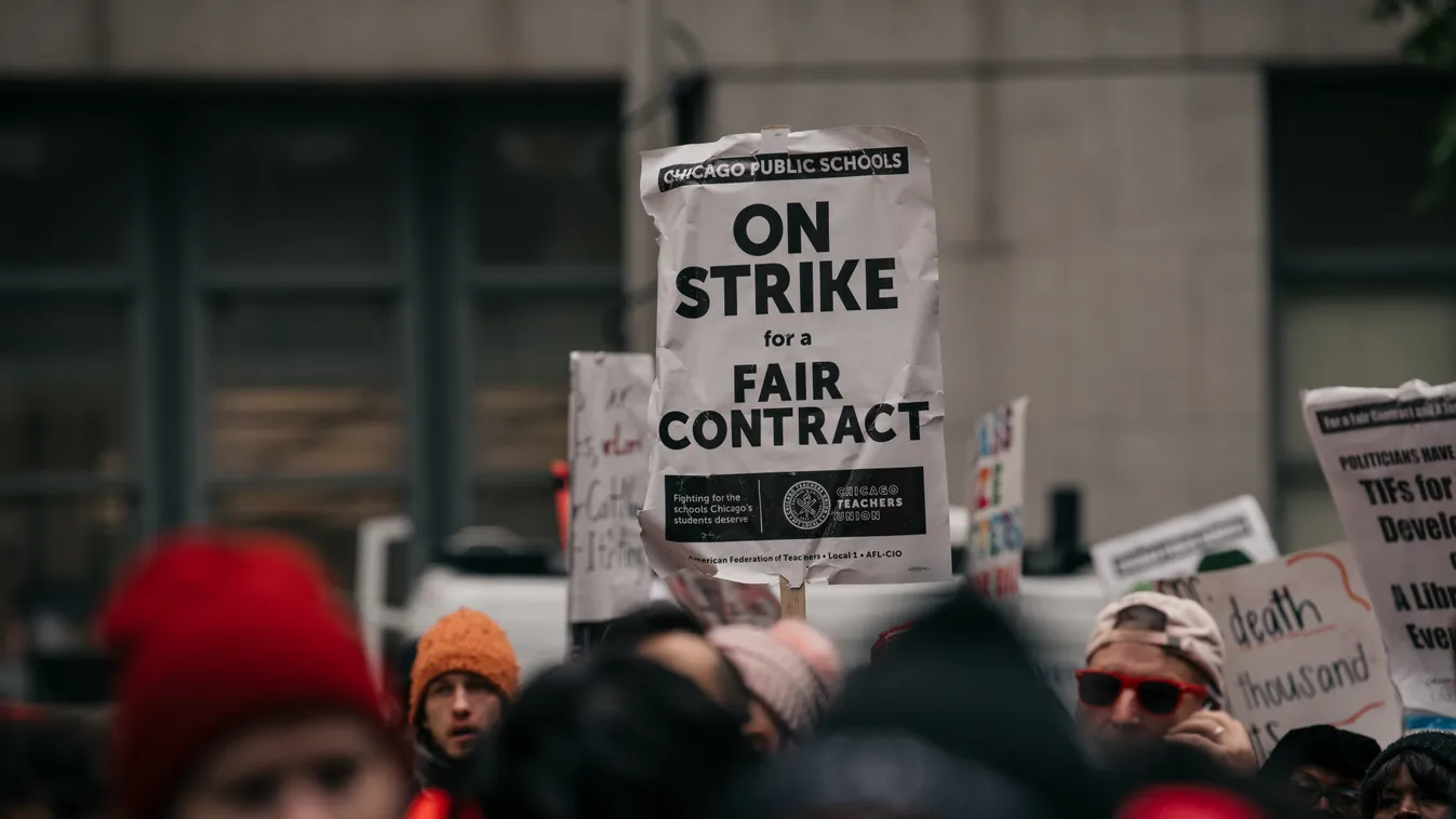 Chicago Teachers Hold Major Rally In Downtown Chicago As Strike Continues GettyImageRank2 employment and labor 