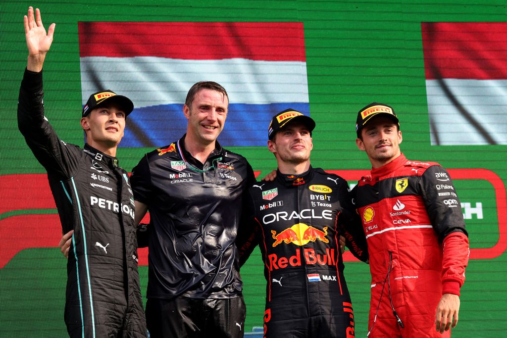 Forma-1, Holland Nagydíj, George Russell, Max Verstappen, Charles Leclerc 