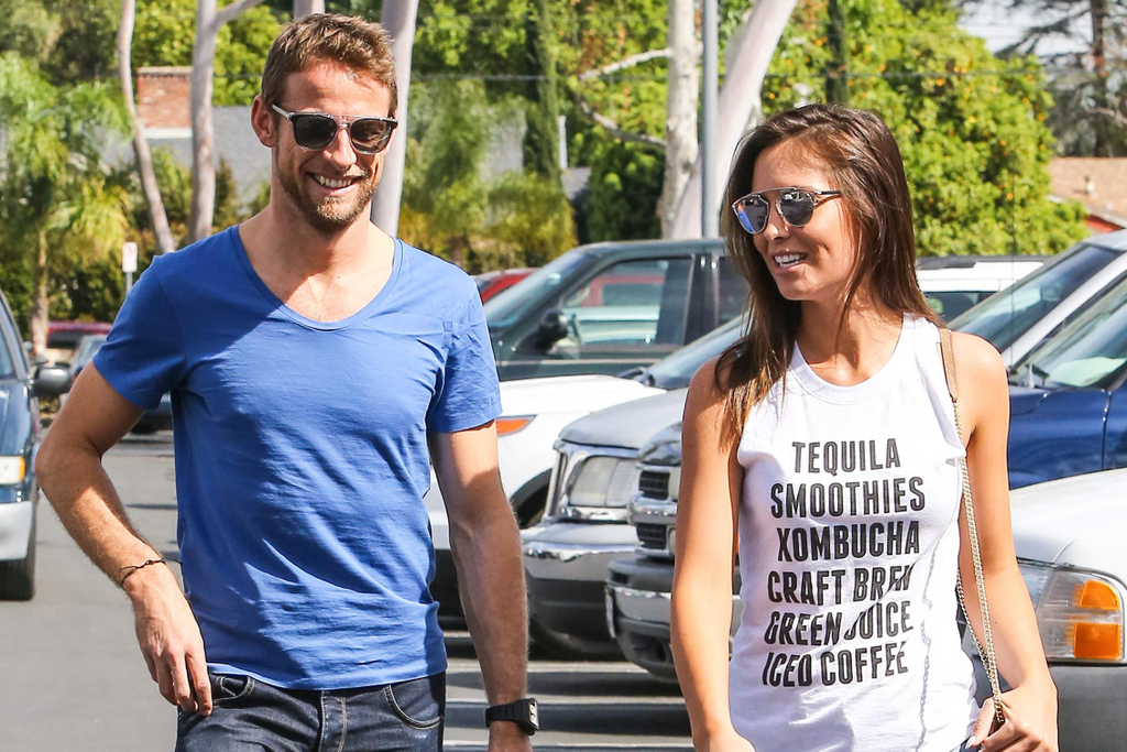 Jenson Button and new girlfriend Brittny Ward go grocery shopping PAPARAZZI 
