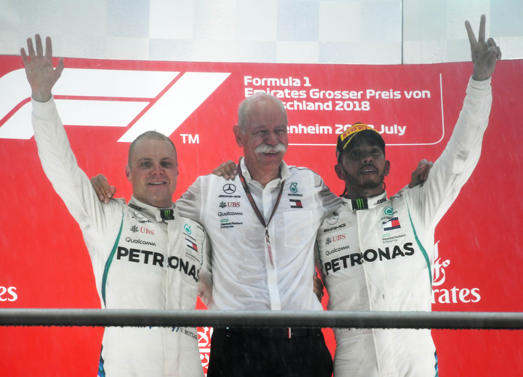 A Forma-1-es Német Nagydíj, Valtteri Bottas, Dieter Zetsche, Lewis Hamilton, Mercedes 