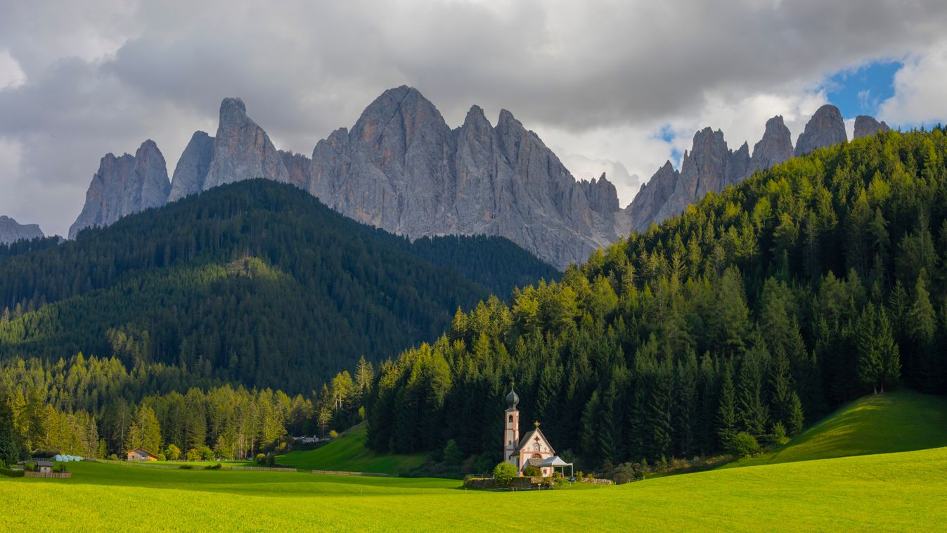 Szent János-templom, Val di Funes, Dolomitok, Olaszország, Ranui 
