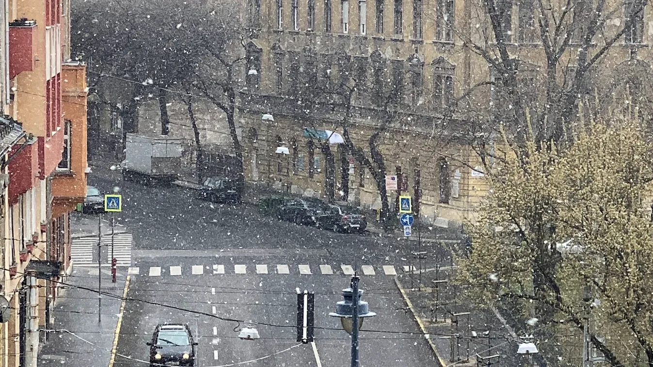 havazás időjárás koronavíros korona vírus Budapest üres utca utcák fertőzés betegség hó 