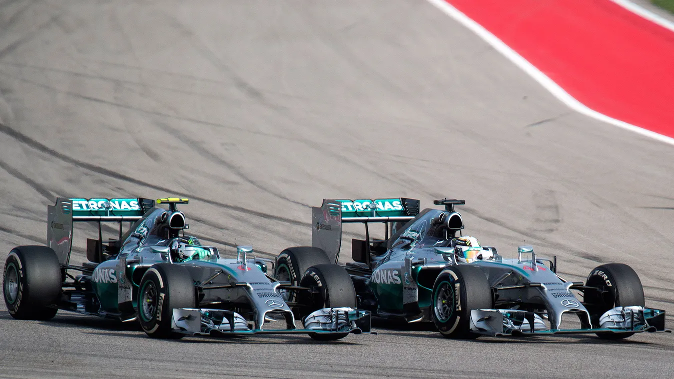 Forma-1, Nico Rosberg, Lewis Hamilton, Mercedes, USA Nagydíj, előzés 