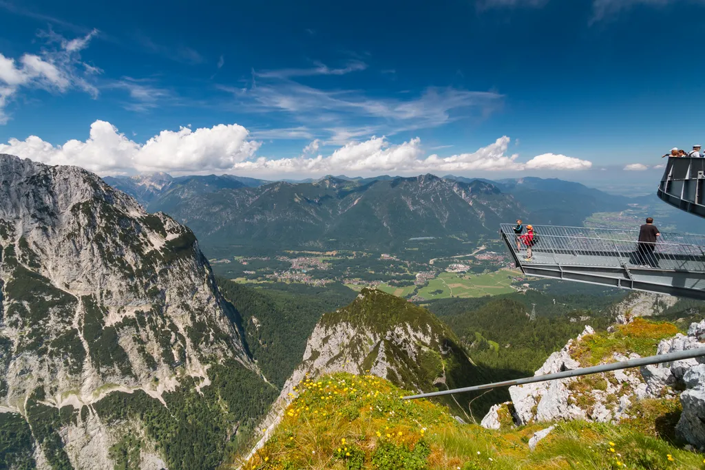 Garmisch-partenkirchen, Alpspix, kilátó, német, fedélzet, látványosság, magas, kilátó, látvány, Alpspix, bajor, hegy, táj, nézőpont, hegység 