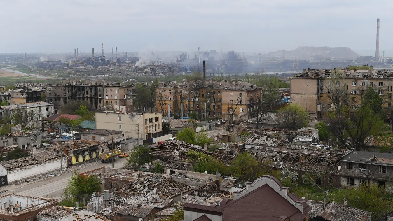 ukrán válság 2022, ukrajna, orosz-ukrán háború, rom, romok, Donyeck 