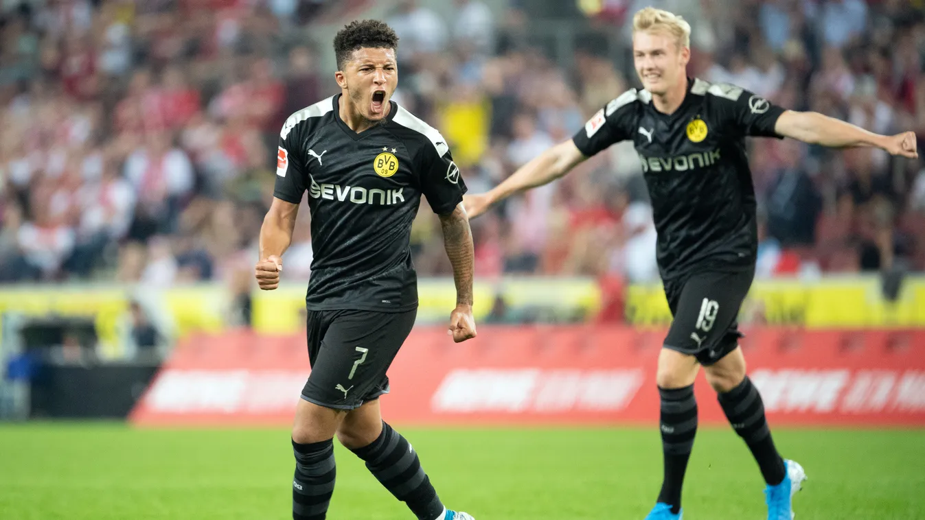 1. FC Cologne - Borussia Dortmund Sports soccer Bundesliga Pair Julian Brandt (Borussia Dortmund) Jadon Sancho (Borussia Dortmund) 