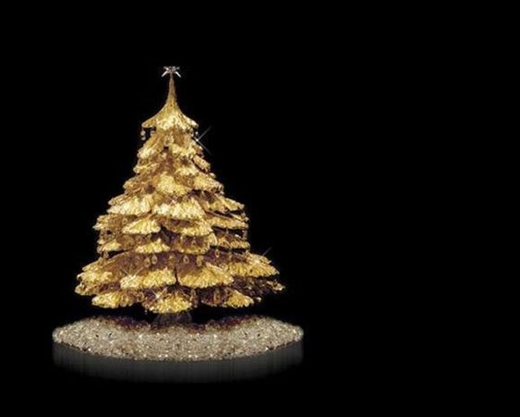 Top 10 legdrágább karácsonyfa Steve Quick Jewelry Gold Tabletop Tree 