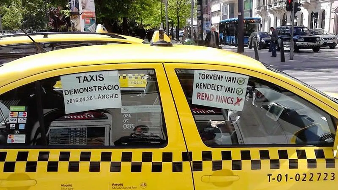 Taxis tüntetés Uber ellen 2016. április 26. 