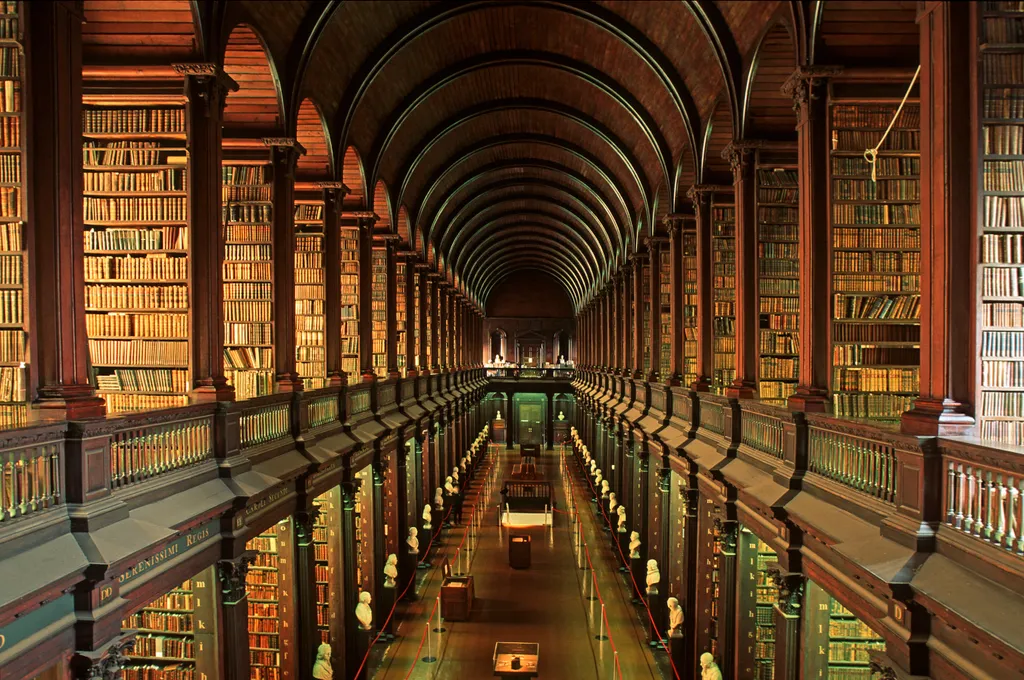 Dublin, Írország, Old, Library,  Trinity, College, Library, 