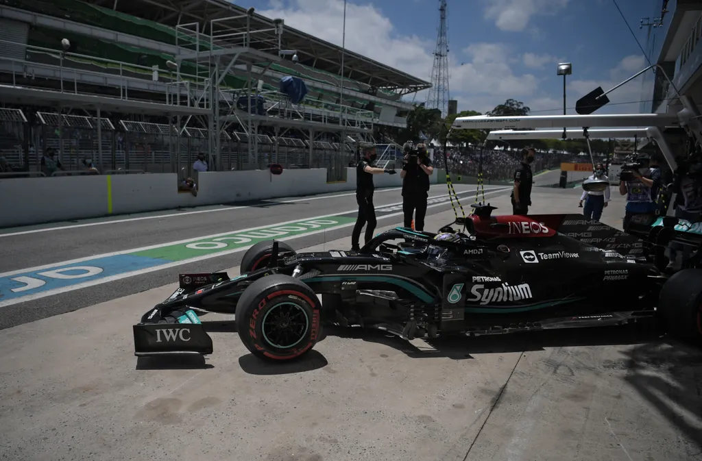 Forma-1, Lewis Hamilton, Mercedes, Sao Pauló-i Nagydíj 2021, szombat 