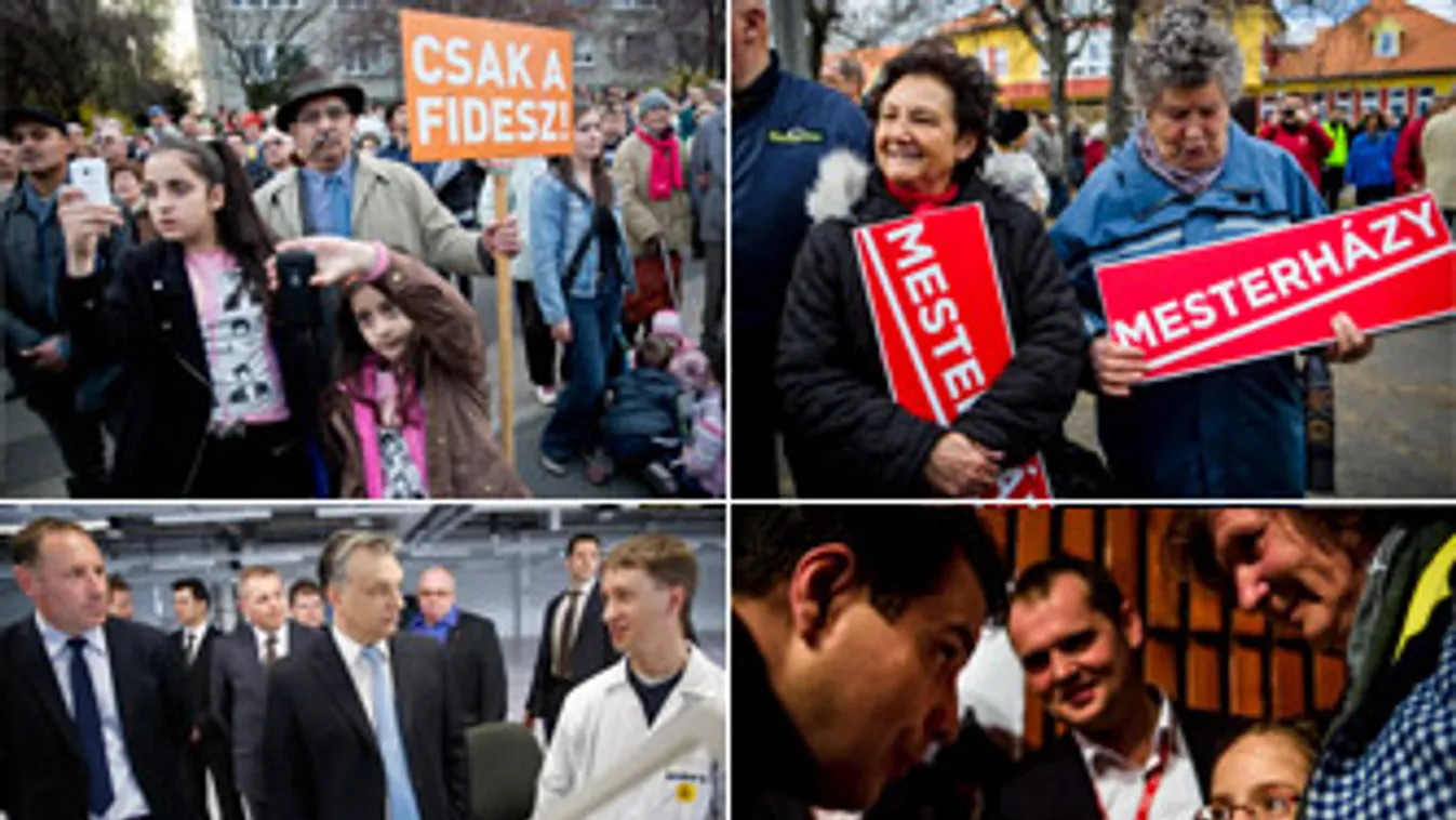 Orbán Viktor és Mesterházy Attila kampánya egymás mellett, kampány, összehasonlító 