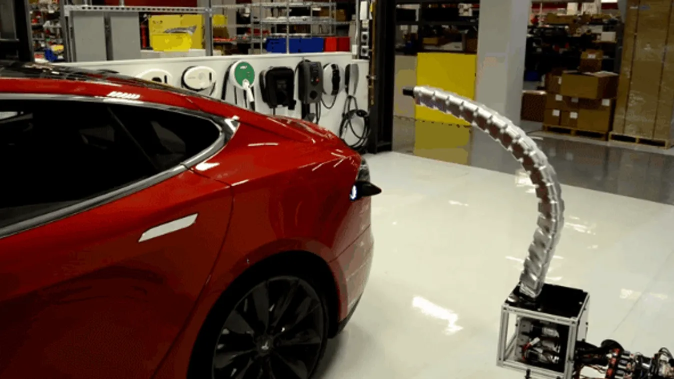 Charger prototype finding its way to Model S GIF 