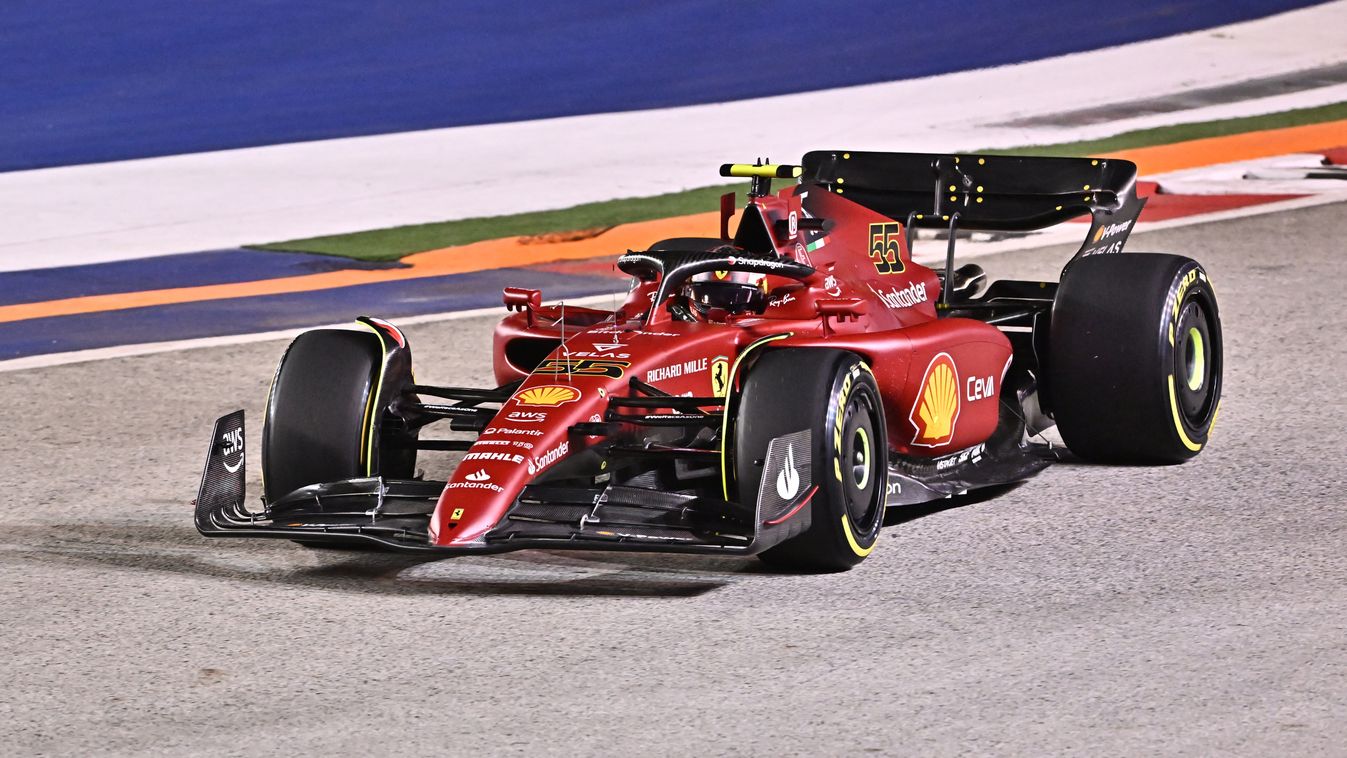 Forma-1, Carlos Sainz, Ferrari, Szingapúri Nagydíj 2022, péntek 