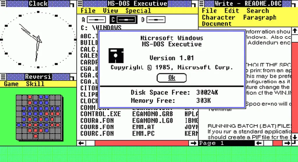 Windows, Microsoft, Windows 1.1 