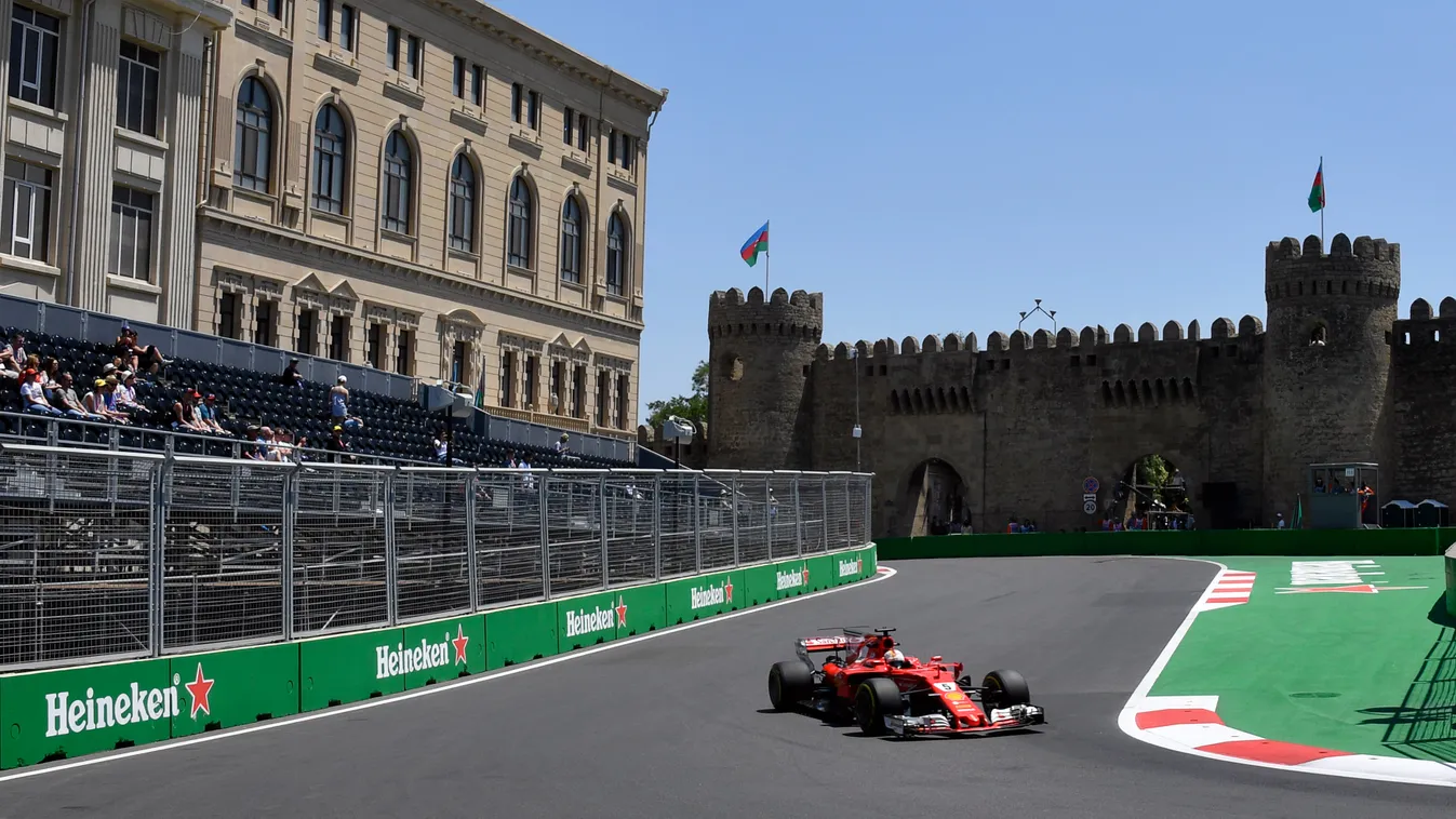 Forma-1, Azeri Nagydíj, Sebastian Vettel, Ferrari 