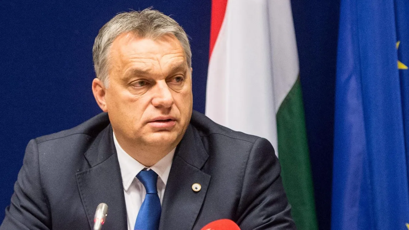 Orbán Viktor a brüsszeli EU-csúcson 
