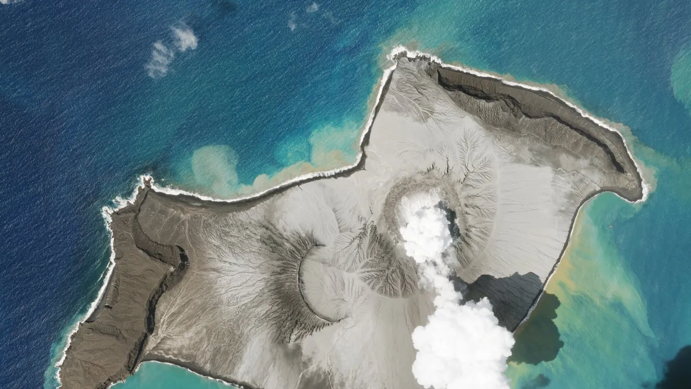 tonga,vulkán,tenger alatt szökőár, Csendes-óceán, Tonga közelében történt tenger alatti vulkánkitörés 
  Disaster Weather, Horizontal 