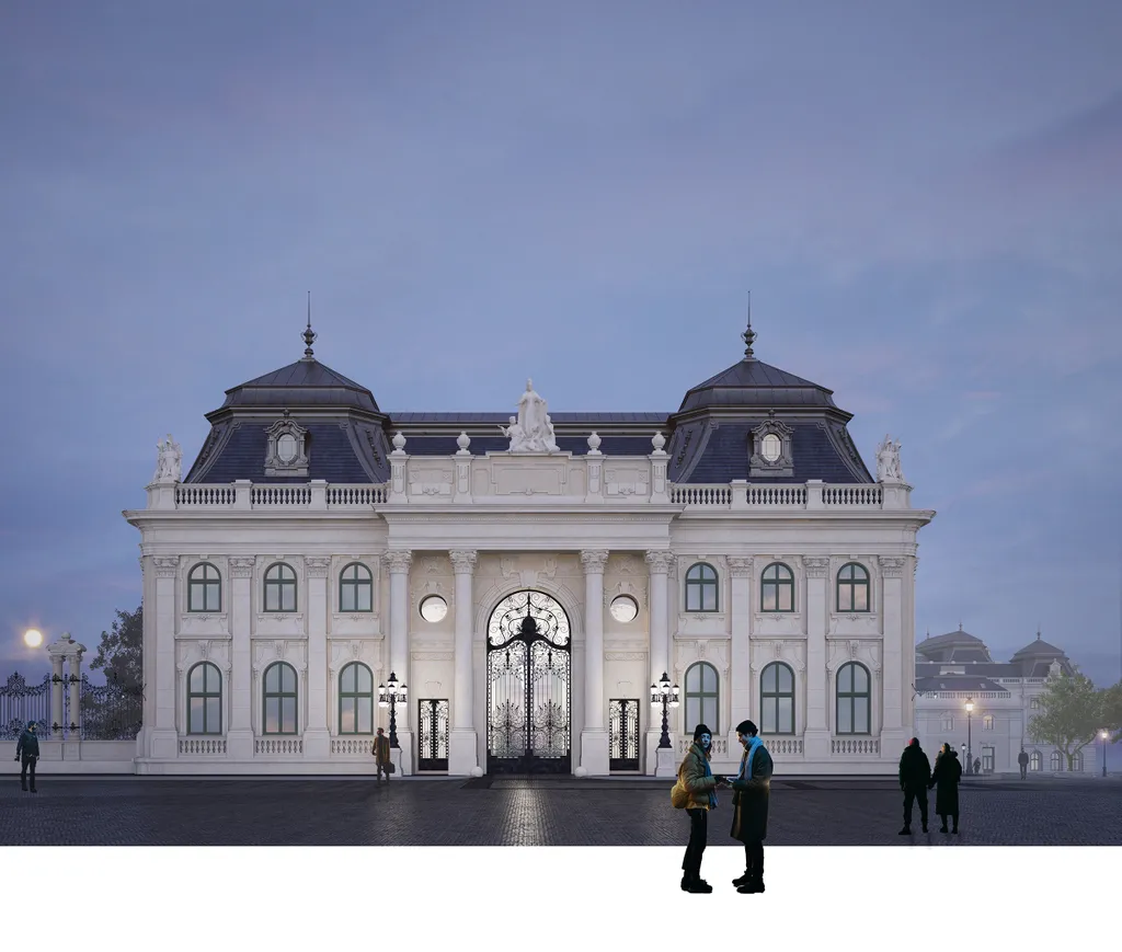 Látványterv a Budavári Palota újjászülető 'A' épületéről_Forrás_Várkapitányság másolat 