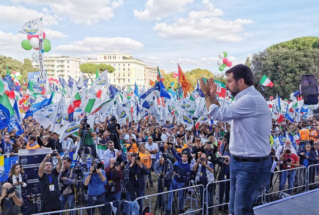 Salvini kormányellenes tüntetés Róma
2019.10.19. 