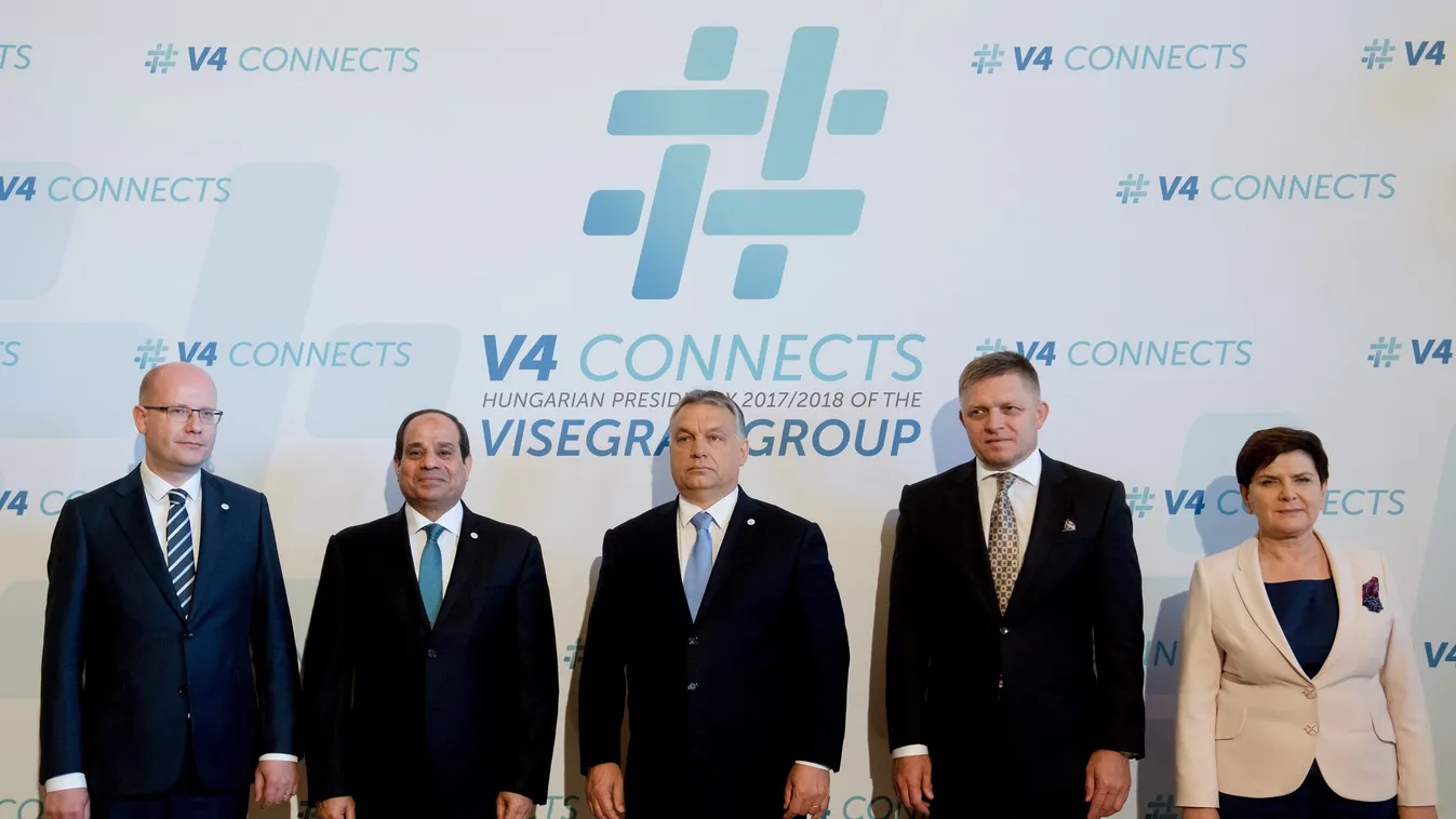 SZÍSZI, Abdel-Fattáh esz-; Orbán Viktor; SOBOTKA, Bohuslav; FICO, Robert; SZYDLO, Beata 