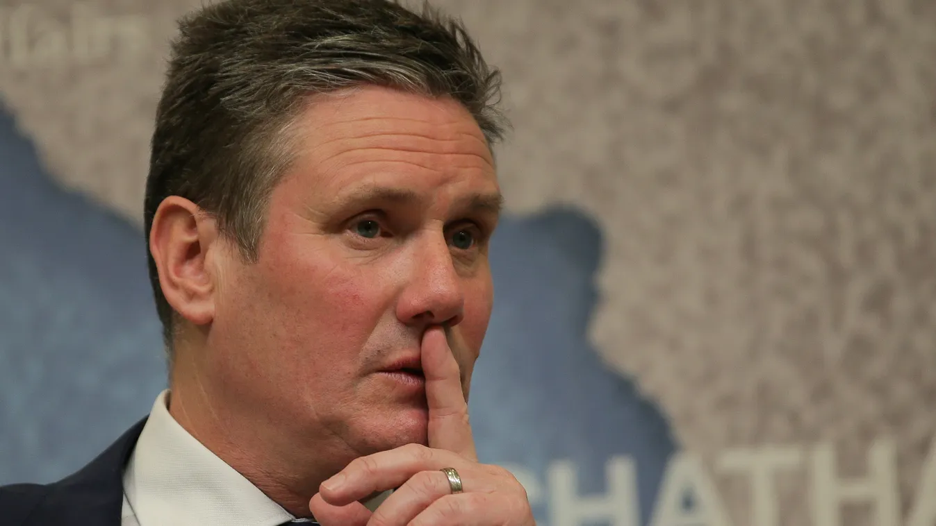 politics Horizontal Shadow Secretary of State for Exiting the European Union, Keir Starmer waits to start a speech outlining the Labour Party’s guiding principles and priorities for the coming negotiations with the EU, at Chatham House, central London on 