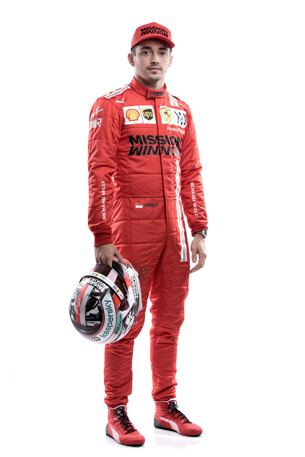 Forma-1, Scuderia Ferrari, stúdiófotó, Charles Leclerc 