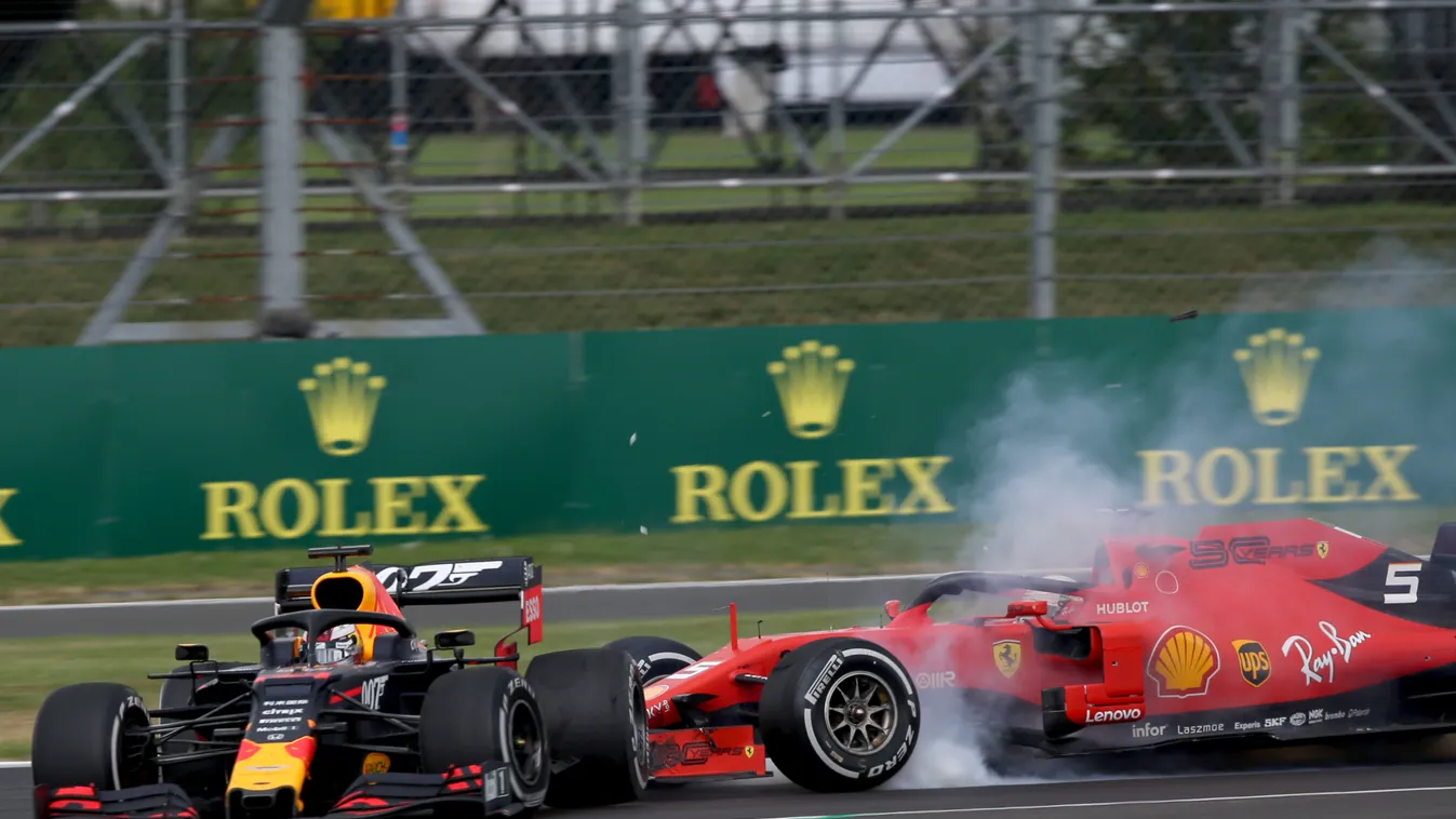 Forma-1, Max Verstappen, Sebastian Vettel, Brit Nagydíj baleset 
