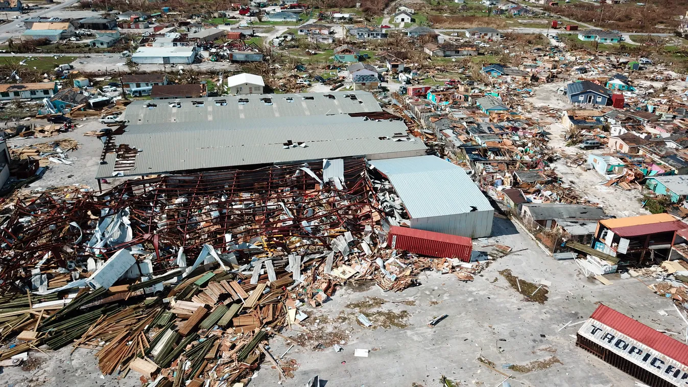 A Dorian hurrikán pusztításának nyomai a Bahama-szigetekhez tartozó Abacón 