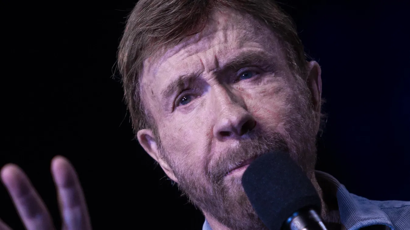 Chuck Norris's Presentation On Baptista Aid Charity Event In Budapest hungary budapest 2018 EVENT ENTERTAINMENT celebrities actors us actor film industry Chuck Norris PRESENTATION Baptista Aid CHARITY Event In Budapest 