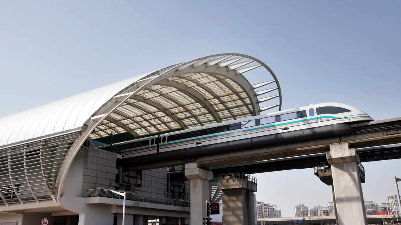 Shanghai Maglev Train mágnesvasút mágnesvasút közlekedés vasút 