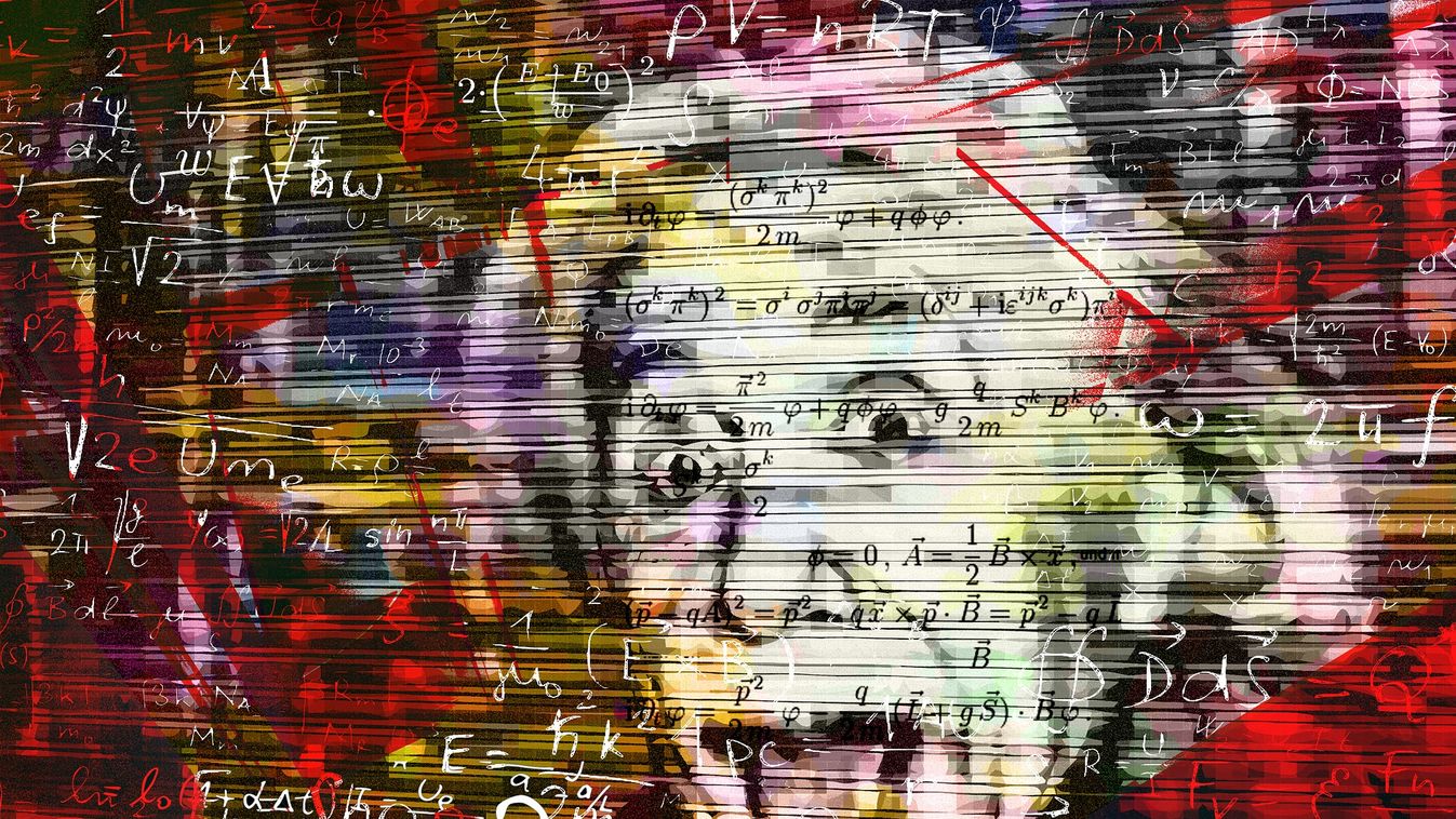 Albert Einstein, elméleti fizikus, kvantumfizika, illusztráció 