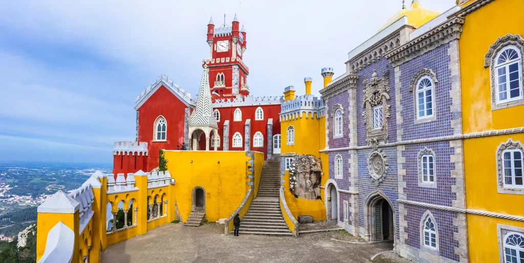 Pena, palota, Portugália, Sintra, hegység, 