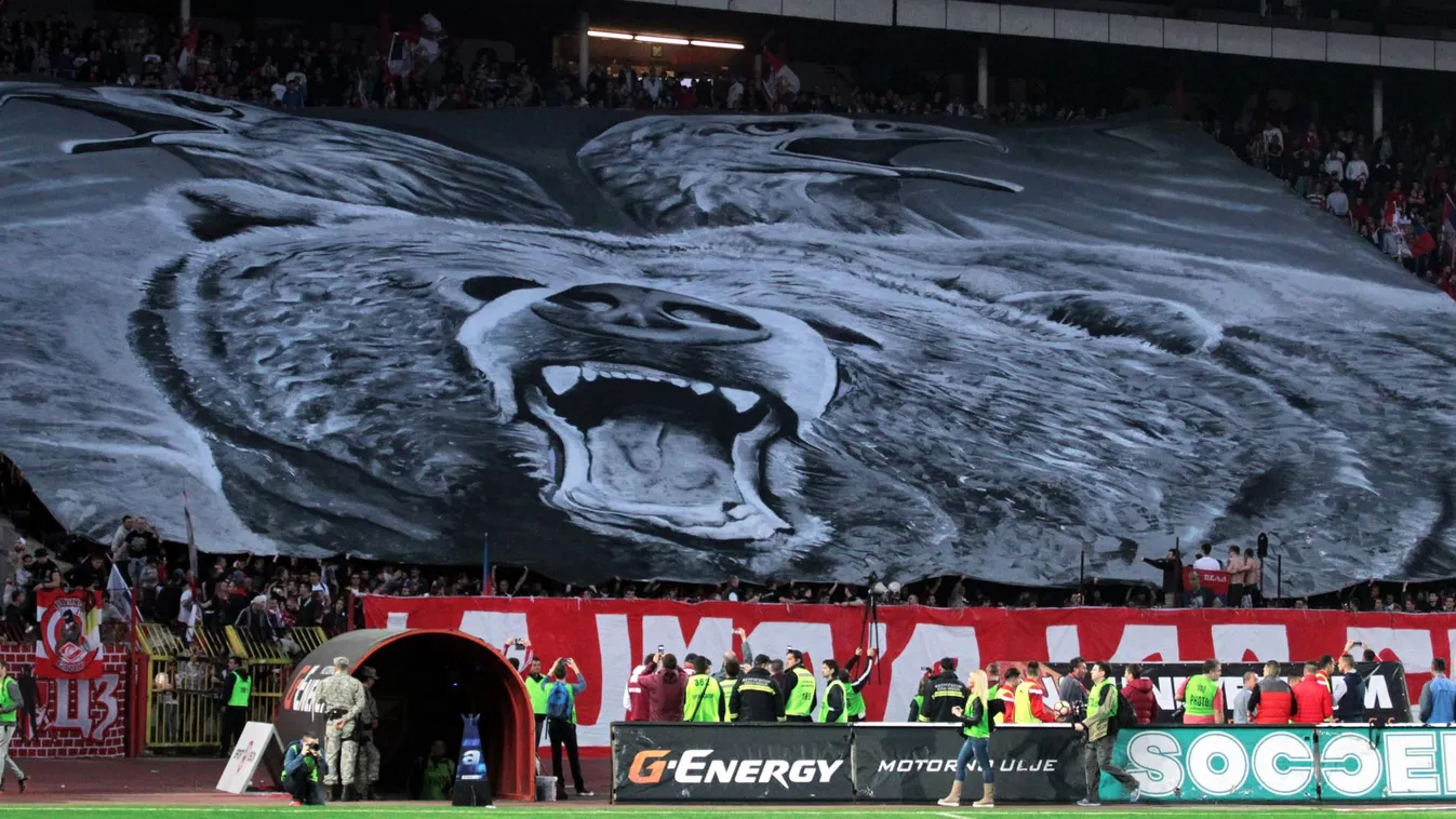 Crvena Zvezda vs. Spartak friendly football match bear eagle 