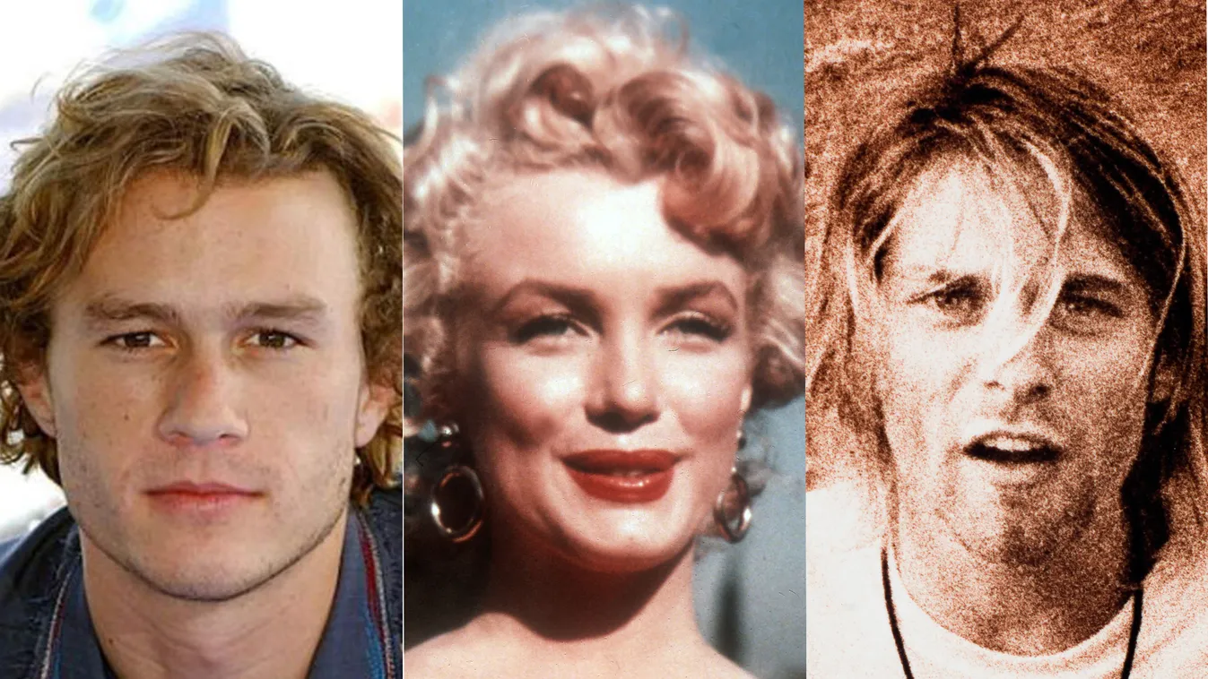Marilyn Monroe
- Heath Ledger
- Kurt Cobain 