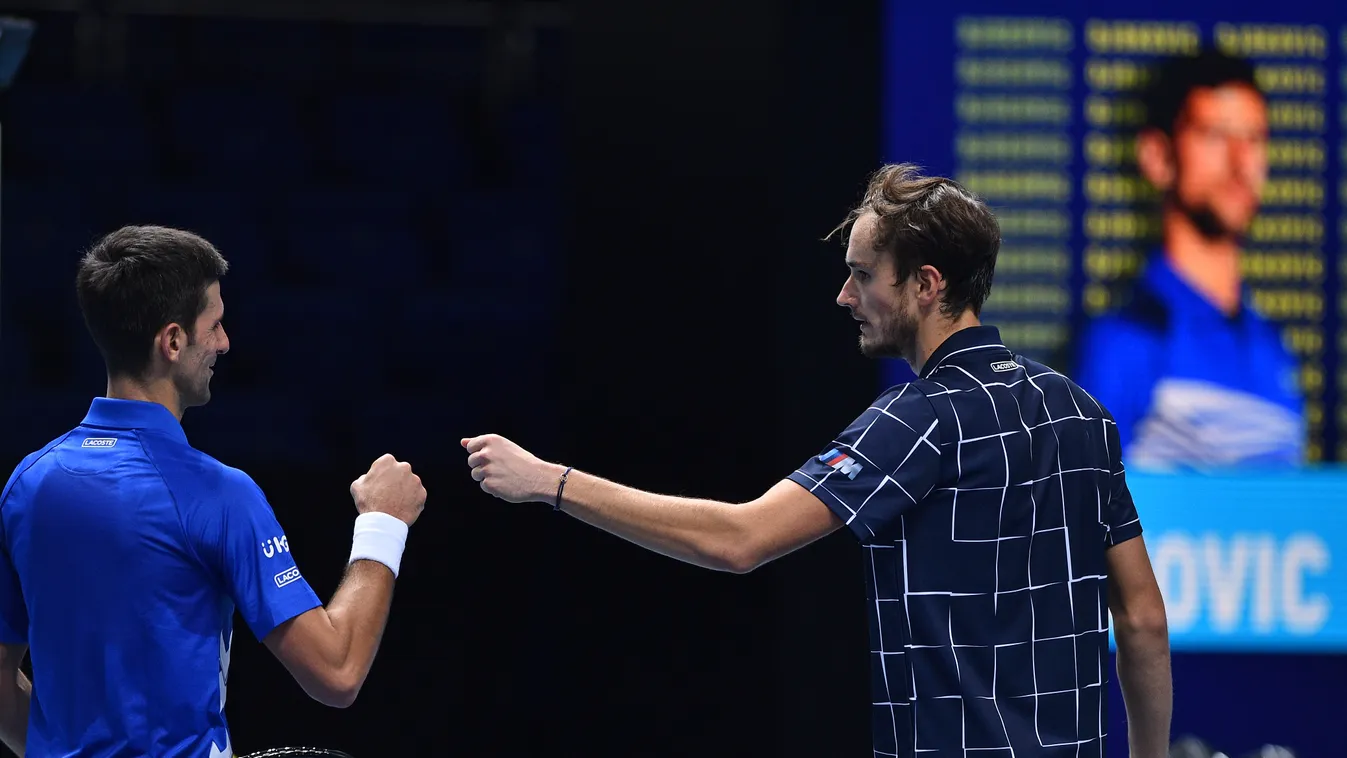 Novak Djokovic Daniil Medvedev Medvegyev tenisz ATP Finals 