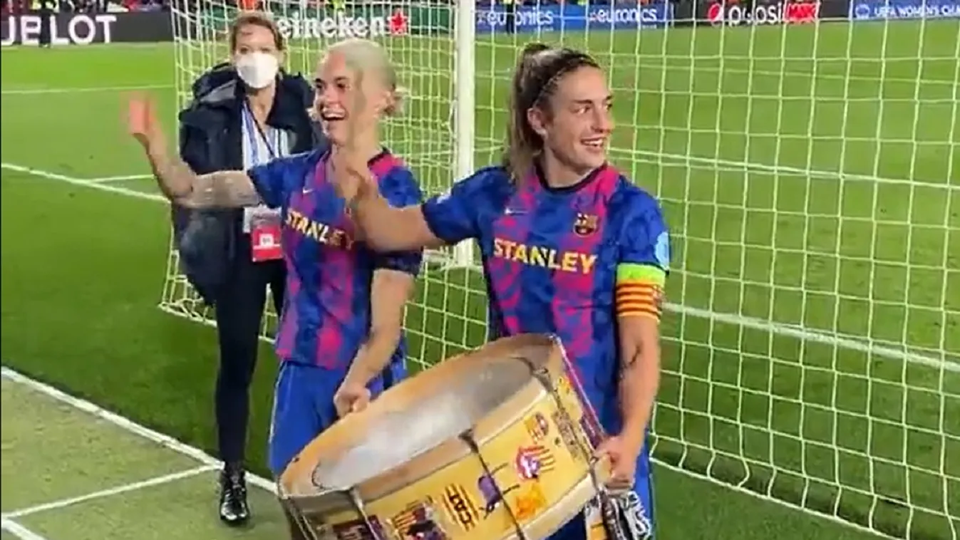 Barcelona, női foci, ünneplés, 