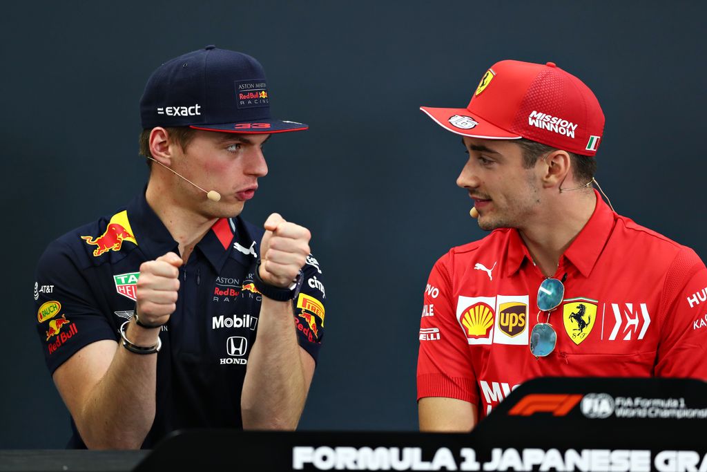 Forma-1, Max Verstappen, Charles Leclerc, Red Bull, Ferrari, Japán Nagydíj 2019 